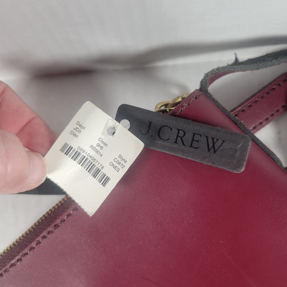 NWT J. Crew Maroon Crossbody Bag - Picture 4 of 7